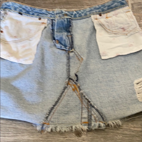 True Religion Distressed Mini Denim Skirt 30 - Picture 8 of 8